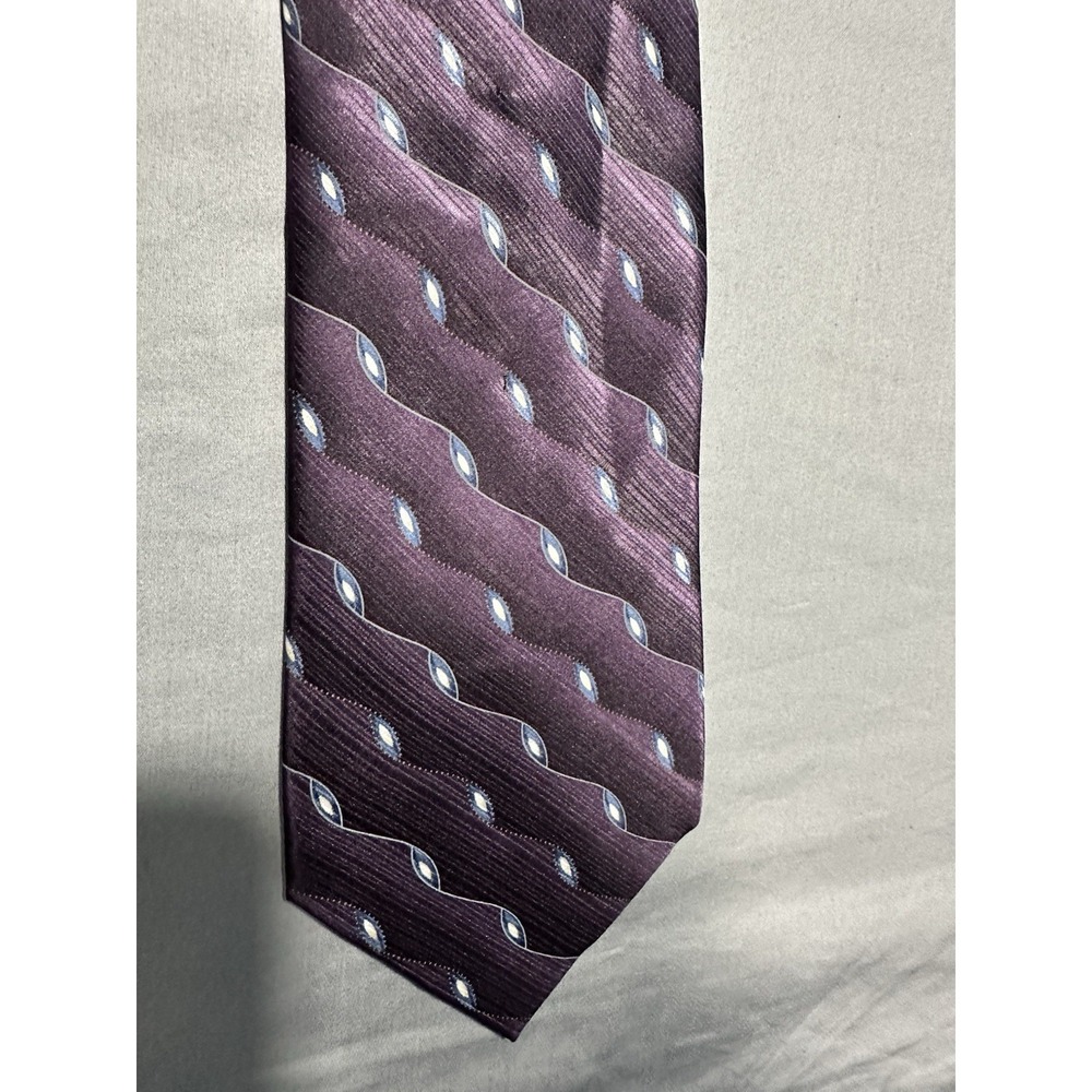 Meeting Street Purple Geometric‎ Silk Neck Tie